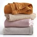100% Cotton Waffle Weave Blanket - Mikala Collection