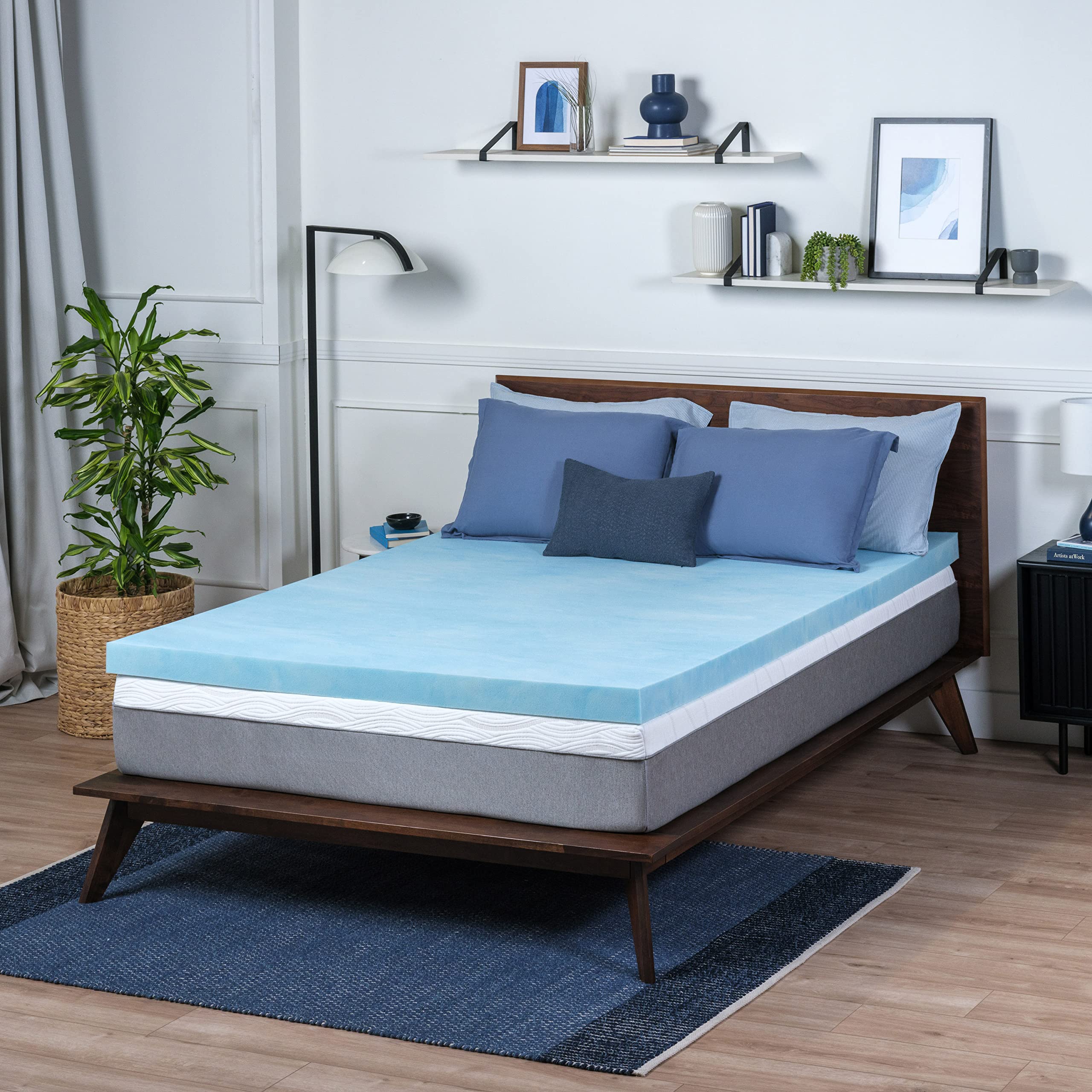 Sure2Sleep Full Size, 2-Inch, Gel Swirl Memory Foam Mattress Topper Made in USA.