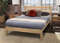 KD Frames Lexington Platform Bed - Queen Bed Frame - Unfinished Wood Bed Frame - Natural, Minimalist Bed with Slatted Headboard 