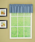 Todays Curtain, Orleans Scallop Curtain, Blue 12 Valance, Blue, 60 W x 12 L, Blue