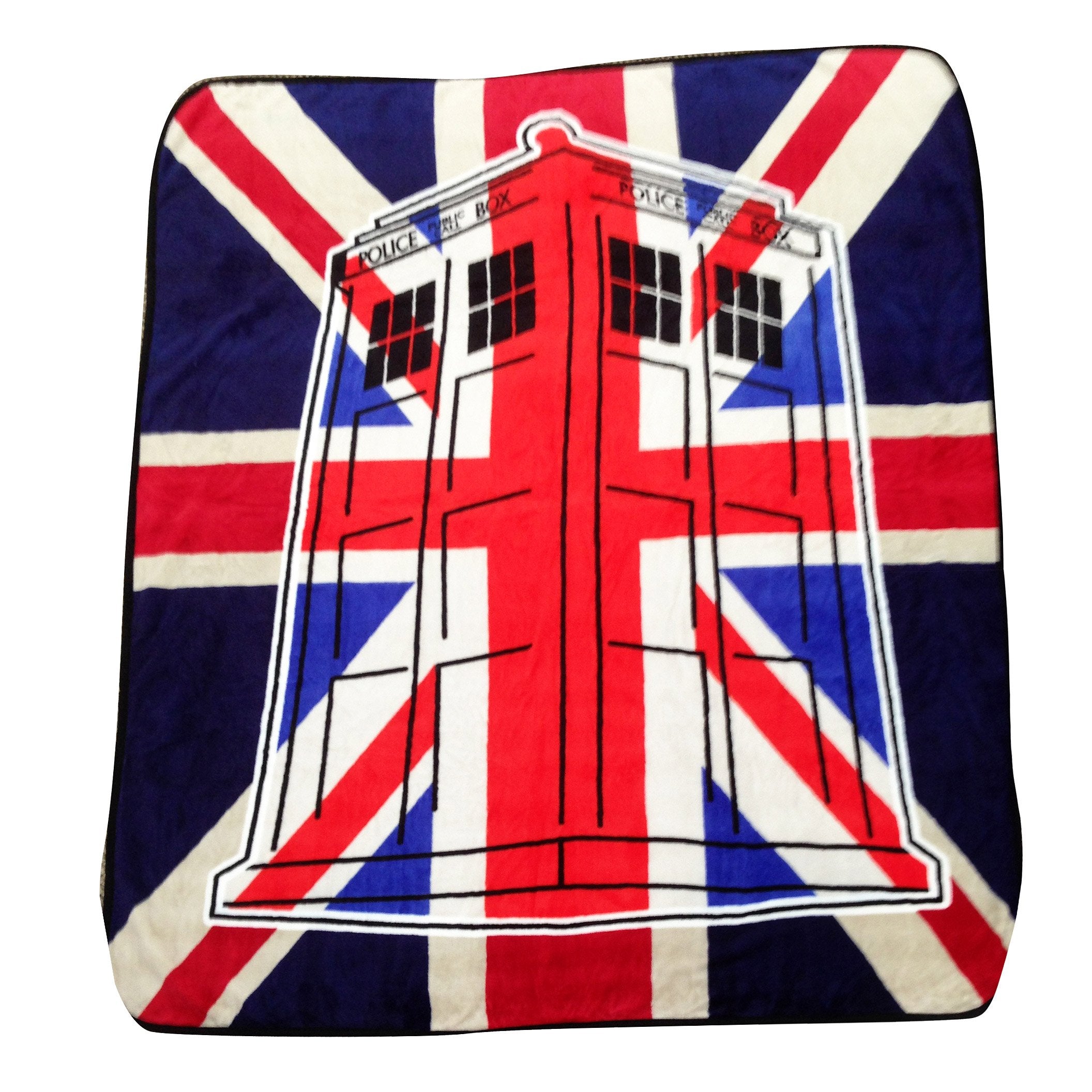 Doctor Who Union Jack Super Plush Silk Touch Blanket Throw
