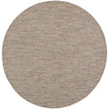 Nourison Positano Indoor/Outdoor Beige 6 x Round Area Rug, Easy Cleaning, Non Shedding, Bed Room, Living Room, Dining Room, Bac