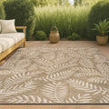 JONATHAN Y Palm Frond Indoor Outdoor Area Rug 9X12 Brown/Beige, Nevis for Backyard, Patio, Porch, Easy-Cleaning, High Traffic, P