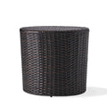 Christopher Knight Home Keaton Wicker Barrel Side Table, Multibrown 16.75 inches high x 17.5 inches wide 17.5 inches deep