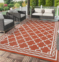 Garvee Large Outdoor Rugs 9x18 Waterproof Reversible Outdoor Plastic Straw Rugs, Easy Cleaning Patio Camping Carpet, All-Weather