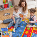 KC Cubs: Educational Rug: ABC Alphabet, Numbers & Shapes - 3x5 Playmat - Interactive Play, Activity Area Carpet, Bedroom-Classr