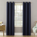 Sun Zero - 53391 Becca Energy Efficient Grommet Curtain Panel, 40 x 63, Navy