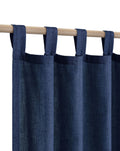 Navy Blue Curtains 84 Inch Length for Living Room 2 Panels Tab Top Window Drapes Light Filtering Semi Sheer Indigo Dark Blue Lin