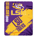 The Northwest Company NCAA LSU Tigers Fleece Throw Blanket, 50 x 60, Painted