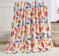 FAITH, HOPE, LOVE HOME D  COR Summertime Fun Extra Soft Throw Blanket (50 X 60) - Ice Cream, Popsicles & Watermelon for Boys and