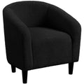 Yaheetech Accent Chair, Cozy Living Room Chairs with Soft Padded, Furry Sherpa Barrel Chair Sturdy Legs, Modern Armchair for Liv