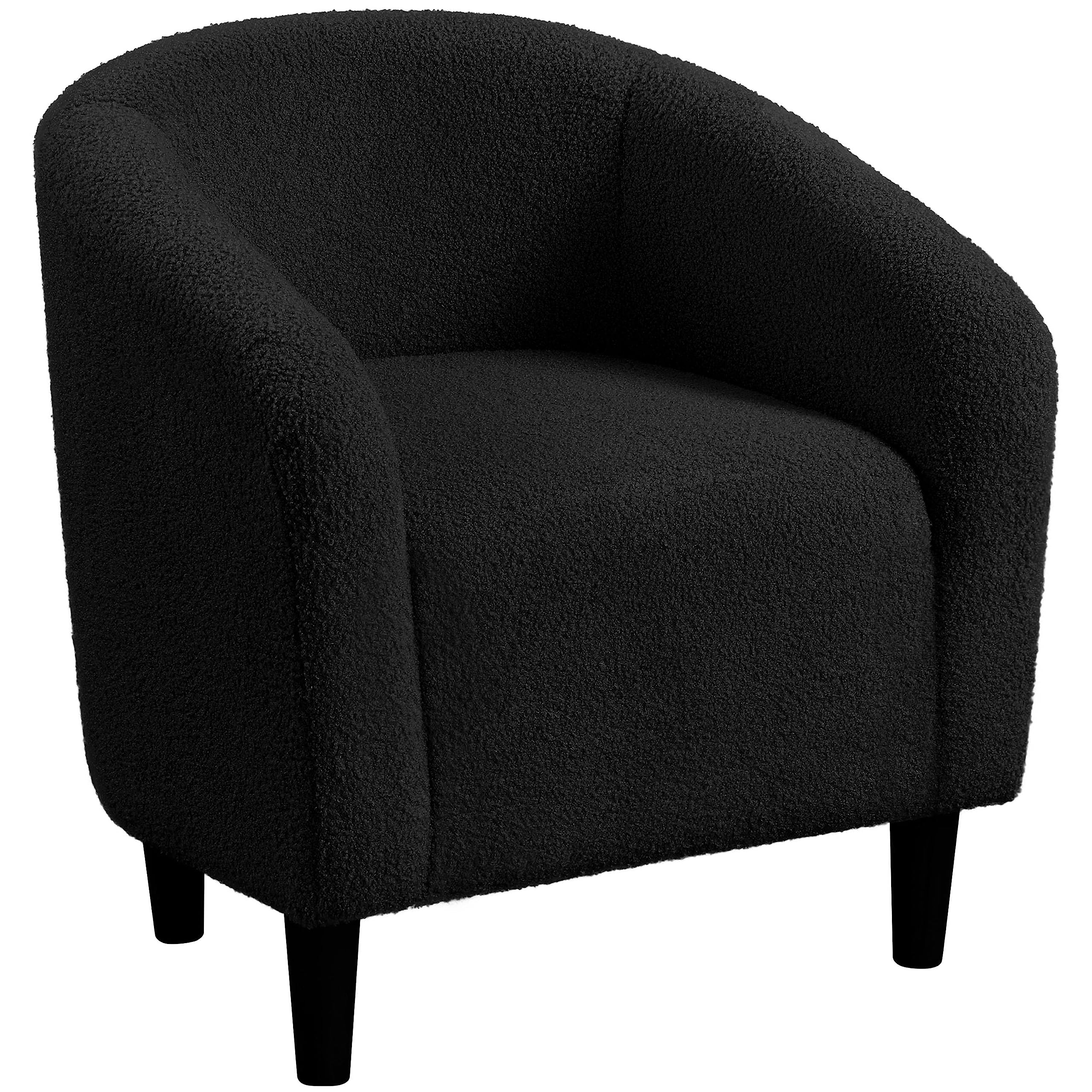 Yaheetech Accent Chair, Cozy Living Room Chairs with Soft Padded, Furry Sherpa Barrel Chair Sturdy Legs, Modern Armchair for Liv