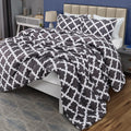 Utopia Bedding King Comforter Set Grey, Printed Comforters King Size, 3 Piece Lightweight All Season Down Alternative Bedding Se
