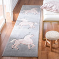 SAFAVIEH Carousel Kids Collection Runner Rug - 2 x 8, Grey & Pink, Non-Shedding & Easy Care, Ideal for High Traffic Areas for 