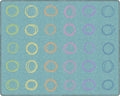 Flagship Carpets Smiley Circle Sampler Abstract Educational Area Rug for Kids Room Seating D  cor, Childrens Classroom, Play Ca