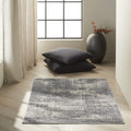 Calvin Klein Rush Grey/Beige 32 x 5 Area Rug, Modern, Abstract, Easy Cleaning, Non Shedding, Bed Room, Living Room, Dining Roo