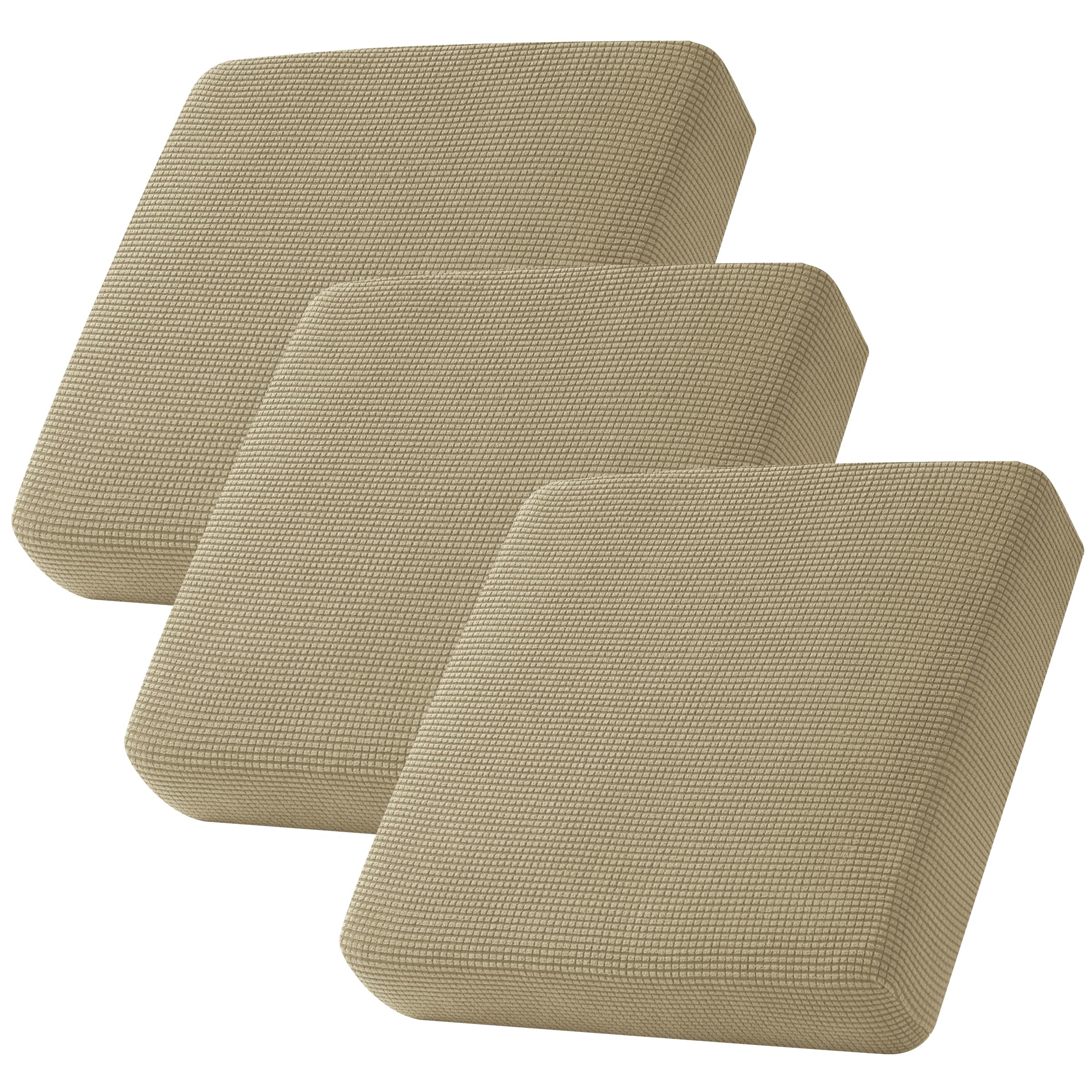CHUN YI 3Piece Stretch Couch Cushion Covers Individual Sofa Seat Slipcovers Suitable for Armchair Loveseat Sofa with Spandex Jac