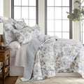 Levtex Home Ophelia Spa Reversible King/Cal King Quilt Set (106x92in) and 2 Pillow Shams (36x20in) - Bedding - Blue, Yellow, Whi