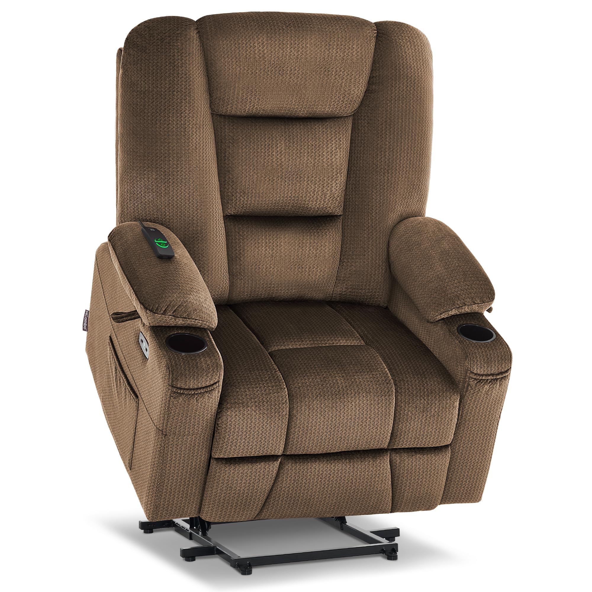 MCombo Large Power Lift Recliner Chair with Massage and Heat for Big and Tall Elderly People, Cup Holders, USB Ports, Side Pocke