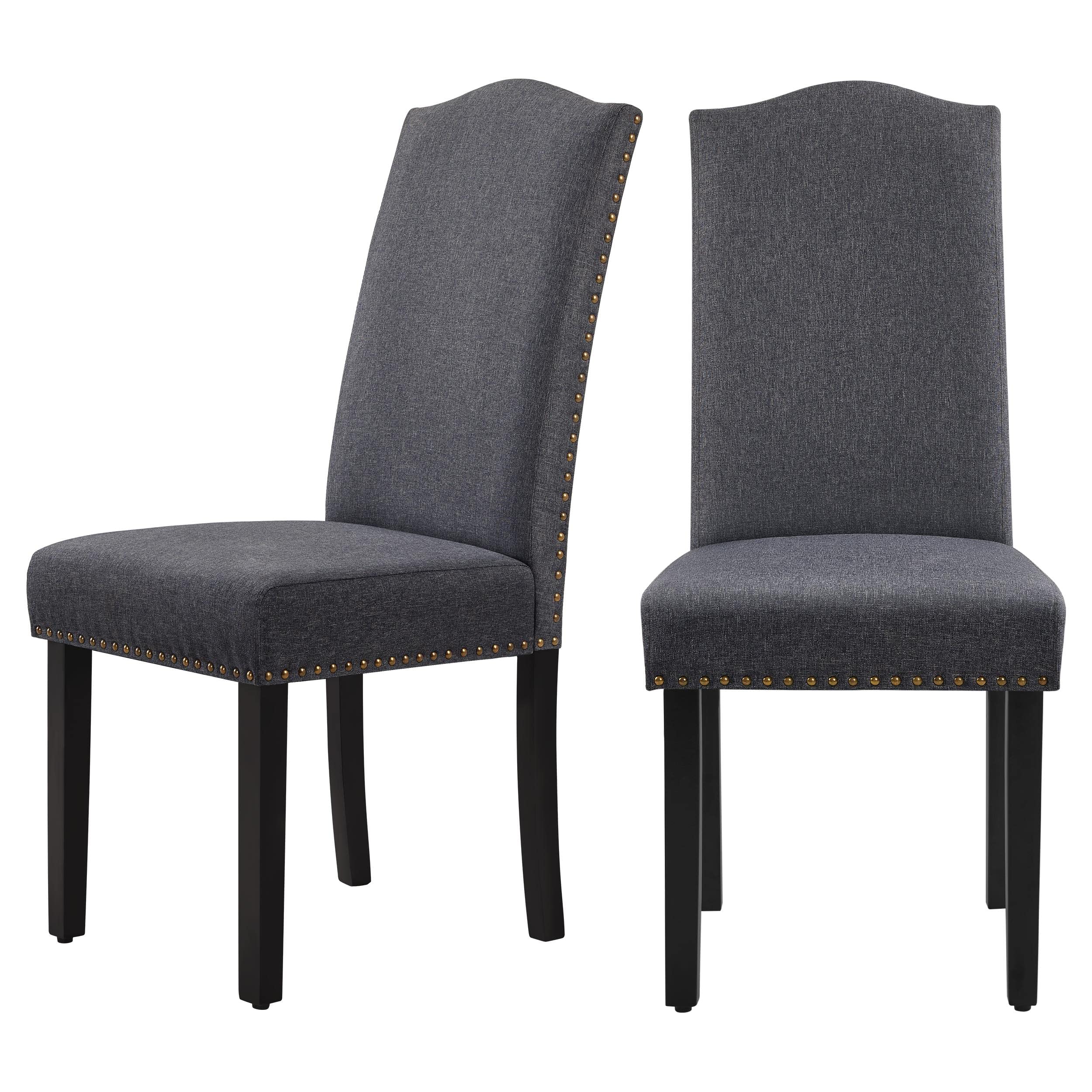 Yaheetech Dining Chairs with Rubber Wood Legs and Non-Woven Fabric Armless Chairs for Kitchen Living Room Hotel Weeding Lounge R