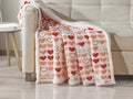 FAITH, HOPE, LOVE HOME D  COR EIQOCCA Amor Eterno Be Mine Love Collection Valentines Day Heart Ultra Plush Throw Blanket (50 x 