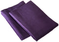 Tribeca Living FL170EDPCKIPU Soft 170-GSM Cotton Flannel Pillowcases,Purple,King