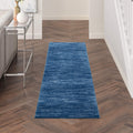 Nourison Essentials Indoor/Outdoor Navy Blue 22 x 76 Area Rug, Easy Cleaning, Non Shedding, Bed Room, Living Room, Dining Room