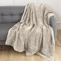 Elegant Comfort Reversible, Solid Sherpa Throw Blanket, All-Season Blanket- Super Soft, Cozy and Plush- Decorative Throw, Perfec