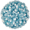 Liora Manne Mum Aqua Indoor/Outdoor Rug, 3 ft Round