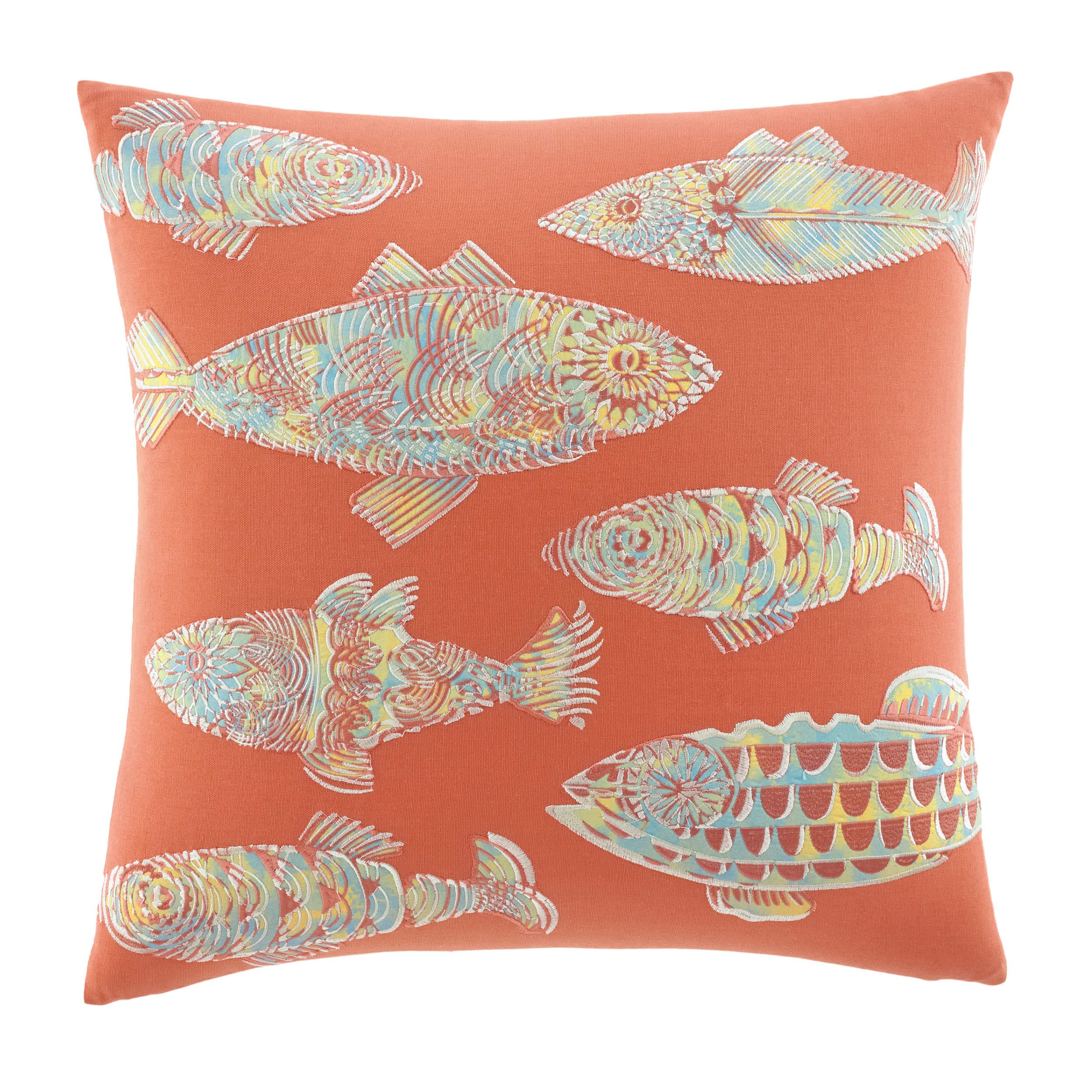 Tommy Bahama Throw Pillow Soft Cotton with Zipper Closure, Tropical Design, Ideal for Bed or Couch, 1 Count (Pack of 1), Multi O