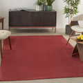 Nourison Essentials Indoor/Outdoor Brick Red 5 x 7 Area Rug, Easy Cleaning, Non Shedding, Bed Room, Living Room, Dining Room, 