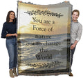 Pure Country Weavers You are A Force of Nature Blanket - Gift Tapestry Throw Woven from Cotton - Made in The USA (72x54)