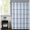 Truly Soft Everyday - 72 Square Shower Curtain - Waffle Stripe - White/Blue