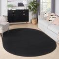 Nourison Essentials Indoor/Outdoor Black 6 x 9oval Area-Rug, Easy-Cleaning, Non Shedding, Bed Room, Living Room, Dining Room, 