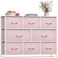 Sorbus Kids Dresser with 8 Drawers - Chest Organizer Unit with Steel Frame Wood Top & Handle, Fabric Bins for Clothes - Wide Fur