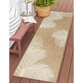 Liora Manne CARMEL Indoor/Outdoor Power Loomed Synthetic Blend Low Profile Area Rug - Transitional Tropical Botanical Leaf Decor