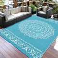 Garvee Outdoor Rug, 9x18ft Waterproof Reversible Mat Indoor Outdoor Rugs Carpet, Large Area Rug Plastic Straw Rug for Patio Deck