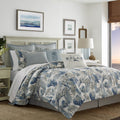 Tommy Bahama - Queen Duvet Cover Set, Soft Cotton Bedding with Matching Shams, Tropical Home Decor with Solid Reverse (Raw Coast