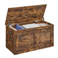 VASAGLE Storage Chest, Storage Trunk with 2 Safety Hinges, Storage Bench, Shoe Bench, Farmhouse Style, 15.7 x 31.5 x 18.3 Inches