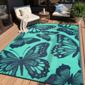 Anidaroel 8x10 Outdoor Rug for Patios Clearance, Waterproof Camping Rug for Outside RV, Reversible Plastic Straw Outside Rugs, L