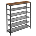 VASAGLE 6-Tier Shoe Rack, Shoe Organizer for Closet, Entryway, 24-30 Pairs of Shoes, Large Shoe Rack Organizer with 5 Metal Mesh