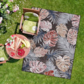 CAMILSON Indoor/Outdoor Rug, Brown 5x7 Leaf Tropical Botanical Area Rugs for Indoor and Outdoor patios, Easy-Cleaning Non-Sheddi