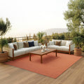 Nourison Home Positano 7 x 10 Terracotta Fabric Modern Area Rug (7 x 10)