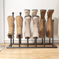 pickpiff Free Standing Shoe Racks - Black Metal Boot Rack for Dorm Room, Closet, Entryway, Bedroom, Patio Outdoor, Hallway, Blac