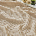EMME Cotton Muslin Twin Blanket Breathable Gauze Soft Lightweight Blankets Adults Gifts for Women (Beige, 60 x80 )