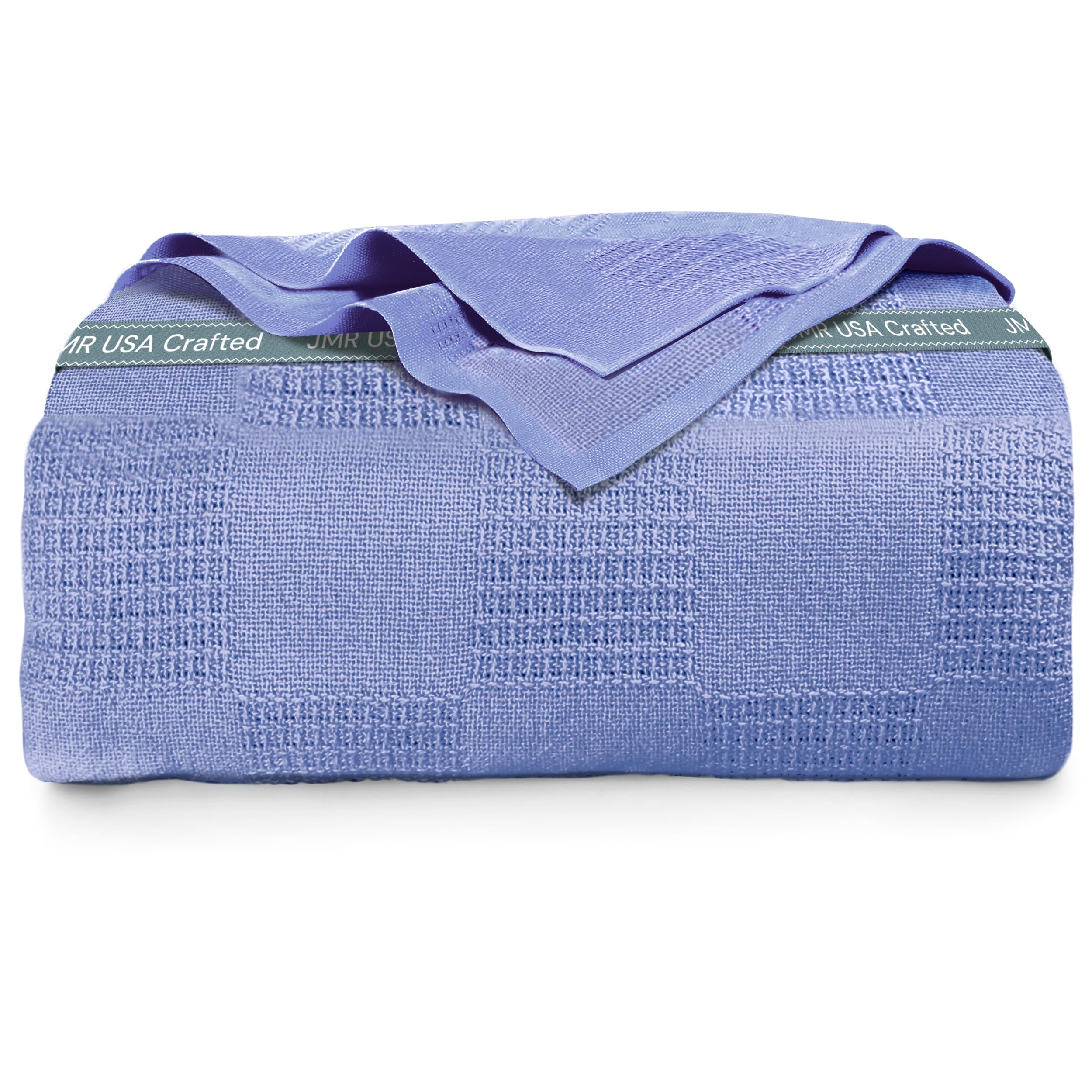 JMR 100% Cotton Blanket - Lightweight Summer Blanket Queen Size (90x90) - Thermal Throw for Bed, Sofa, Summer and All Seasons (S