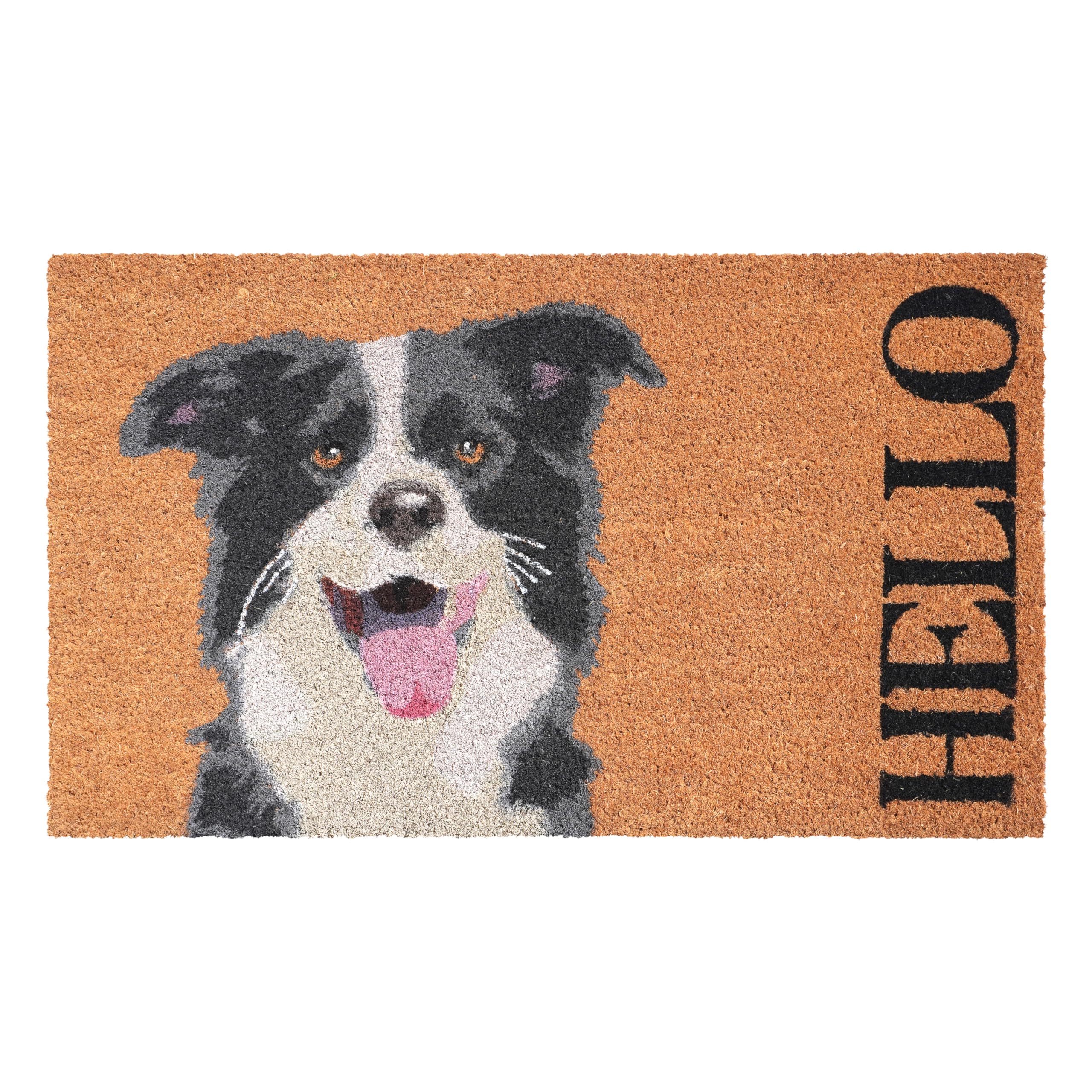 Calloway Mills 109671729 Black/White Border Collie Doormat