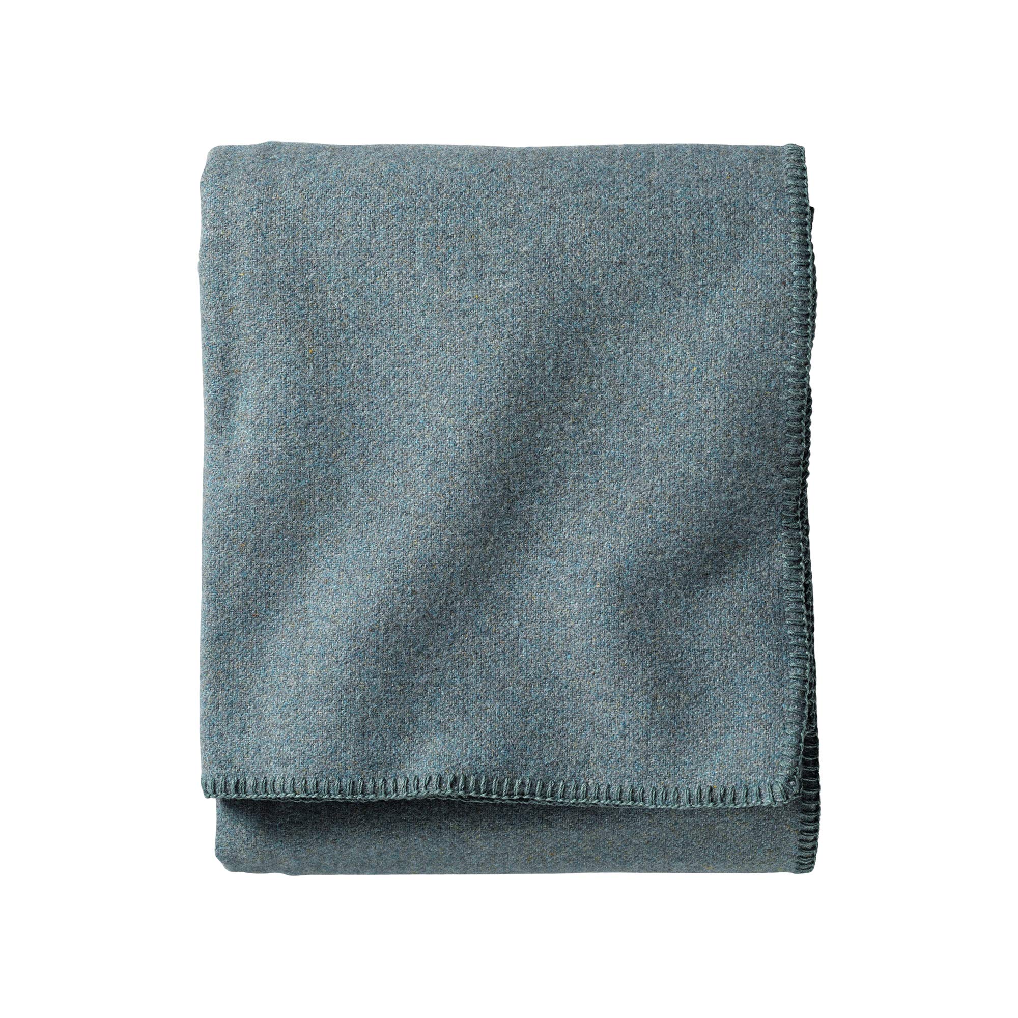 Pendleton, Eco-Wise Washable Wool Blanket, Shale Blue, Queen
