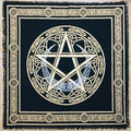 Indian Consigners Altar Cloth Crescent Pentagram Witchcraft Alter Tarot Spread Top Cloth Wiccan Square Spiritual 18 by 18 sacred
