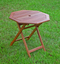 International Caravan Acacia Octagonal Folding Table